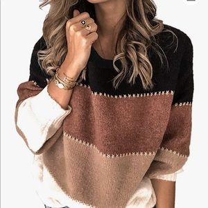 Multi-color block sweater